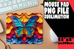 Vibrant Butterfly Sublimation Mouse Pad - Spring Product Image 1