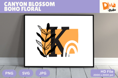 Canyon Blossom Boho Floral Monogram Product Image 1