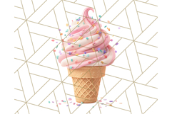 Ice Cream Clipart PNG, Summer Treats Clip Art, Swirl Cone Product Image 5
