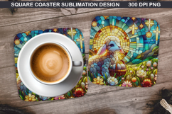 Lamb Coaster Sublimation, Easter Coaster PNG Design Product Image 1