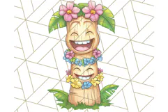 Tropical Tiki Friends PNG Clipart, Cute Summer Art Product Image 5