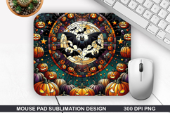 Furry Pumpkin Mouse Pad, Halloween Mouse Pad PNG Design, Hal Product Image 1