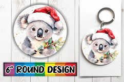Artful Round Design Coaster Template , Holiday Animals Product Image 1