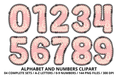 Charming Garden Doodle Alphabet PNG Letters &amp; Numbers 300DPI Product Image 5