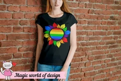Rainbow Sunflower svg Gay Pride svg for Cricut Product Image 5