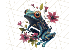 Floral Punk Frogs PNG - Neon Reble Grunge Amphibians Clipart Product Image 5