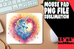 Fantasy Glitter Unicorn Sublimation Mouse Pad Product Image 1