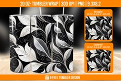 Leaf Tumbler Wrap Designs, Sublimation Wrap Product Image 1