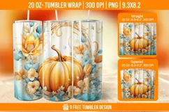 Tumbler Sublimation Wrap, 20 oz Fall Tumbler Wrap Product Image 1