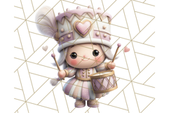 Playful Pink Nutcracker PNG, Pastel Christmas Clipart Product Image 5