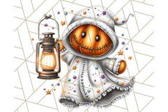 Spooky Gnome Village Clipart PNG Halloween Png Product Image 5