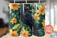 Summer Tropical Crow Tumbler | Summer Tumbler Wrap Product Image 1