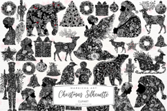 Chinoiserie Christmas Silhouette Clipart 55 Png Bundle Product Image 1