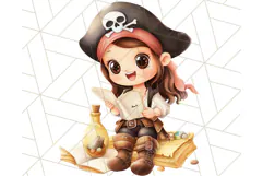 Cartoon Pirate Kids and Animals PNG Clipart for Fun Designs Product Image 4