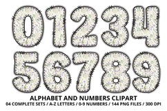 Enchanted Garden Patchwork Alphabet PNG Clipart 300 DPI Product Image 5