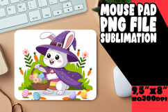 CHEERFUL MOUSE PAD INSPIRATIONAL PNG, Easter Bunny Product Image 1
