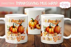 Christian mug wrap PNG for sublimation, Thanksgiving mug Product Image 2