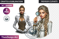 Steampunk Winter Fantasy Sublimation Graphics PNG clipart Product Image 1