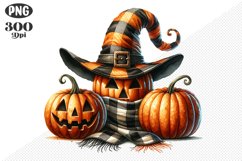 Halloween Pumpkin Sublimation - Clipart PNG Design Product Image 1