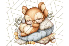Warm & Fuzzy Mornings PNG Clipart, Cozy Animal Art Download Product Image 5