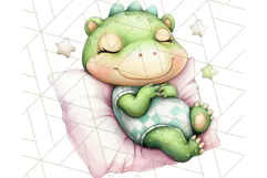 Sleeping Baby Animals PNG, Cozy Pajama Bedtime Clipart Png Product Image 5
