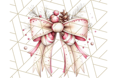 Muted Cozy Christmas Bows PNG Clipart, Winter Holiday Png Product Image 5