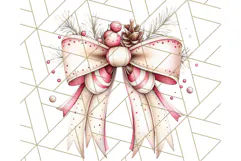 Muted Cozy Christmas Bows PNG Clipart, Winter Holiday Png Product Image 5