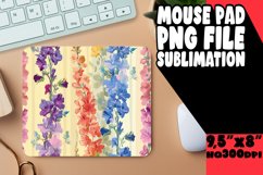 Chic Floral Stripe Mouse Pad - Fashionable Desk Decor Product Image 1