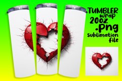 Romantic 3D Heart Tumbler Wrap - Love Design Product Image 1