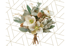 Whimsy Winter Florals Clipart PNG, Christmas Png Clipart Product Image 5