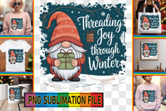 Joyful TSHIRT Art Sublimation, Holiday Gnome Product Image 1