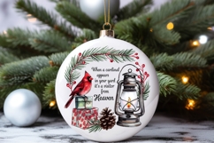 Memorial Ornament Clipart, Cardinal Ornament Product Image 3