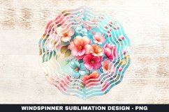Flowers Wind Spinner Sublimation Design Product Image 1