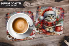 Holiday Themes Square Coaster Bundle, Festive Coaster PNG Product Image 12