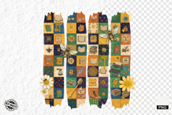 Reading &amp; Bees Brush Stroke Clipart Product Image 1