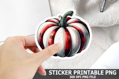 Halloween Pumpkin Sticker| Halloween Sticker PNG Design Product Image 1
