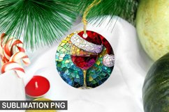 Christmas Santa Wineglass Ornament | Christmas Ornament PNG Product Image 1