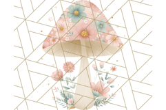 Dreamy Patterned Mushroom Clipart PNG, Forest Elements Png Product Image 5