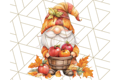 Fall Gnome PNG Clipart, Cute Autumn Gnomes with Pumpkins Product Image 5