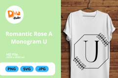Romantic Rose Monogram Art Product Image 1