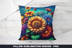 Flowers Pillow Case Sublimation | Pillow Cover Design Product Image 1