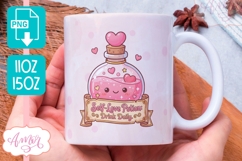 Self love potion mug wrap sublimation, Mental health mug PNG Product Image 1