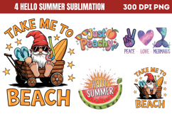 Hello Summer Sublimation PNG Product Image 1