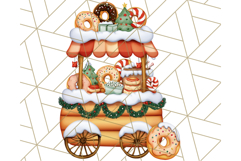 Cozy Christmas Bakery Clipart PNG, Holiday Cookie Art Product Image 5