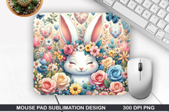 Flowers Mouse Pad Sublimation, Spring Mouse Pad PNG Design Product Image 1