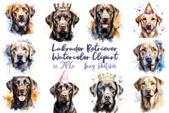 Labrador Retriever Watercolor Clipart 10 JPGs Product Image 1