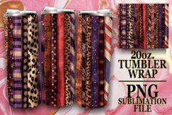 3D Leopard Flower Tumbler Wrap Art for 20oz Tumblers Product Image 1