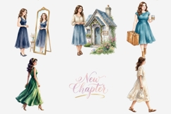 Fresh Start New Chapter Watercolor Clipart Bundle, Self Love Product Image 3