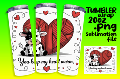 High-Quality 20oz Tumbler Design , Cute Cow Product Image 1