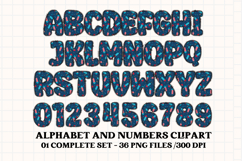 4th July Alphabet png clipart, independence letters doodle Product Image 2